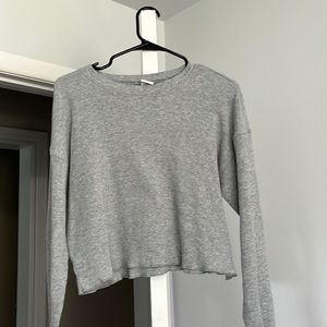 Aritzia cropped ribbed long sleeve